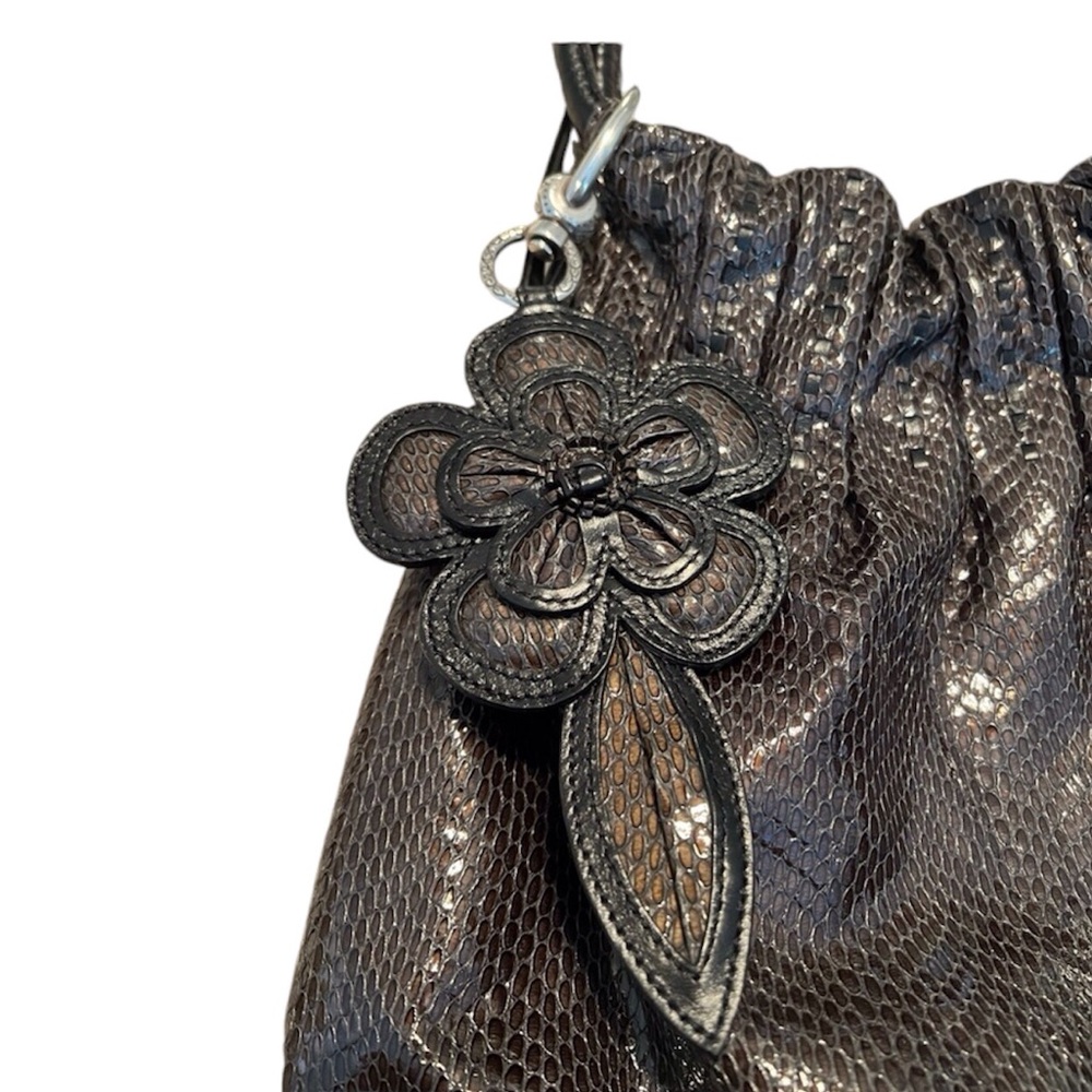 Brighton Breelan Python Snake Embossed Leather Hobo Bag - Picture 4 of 16
